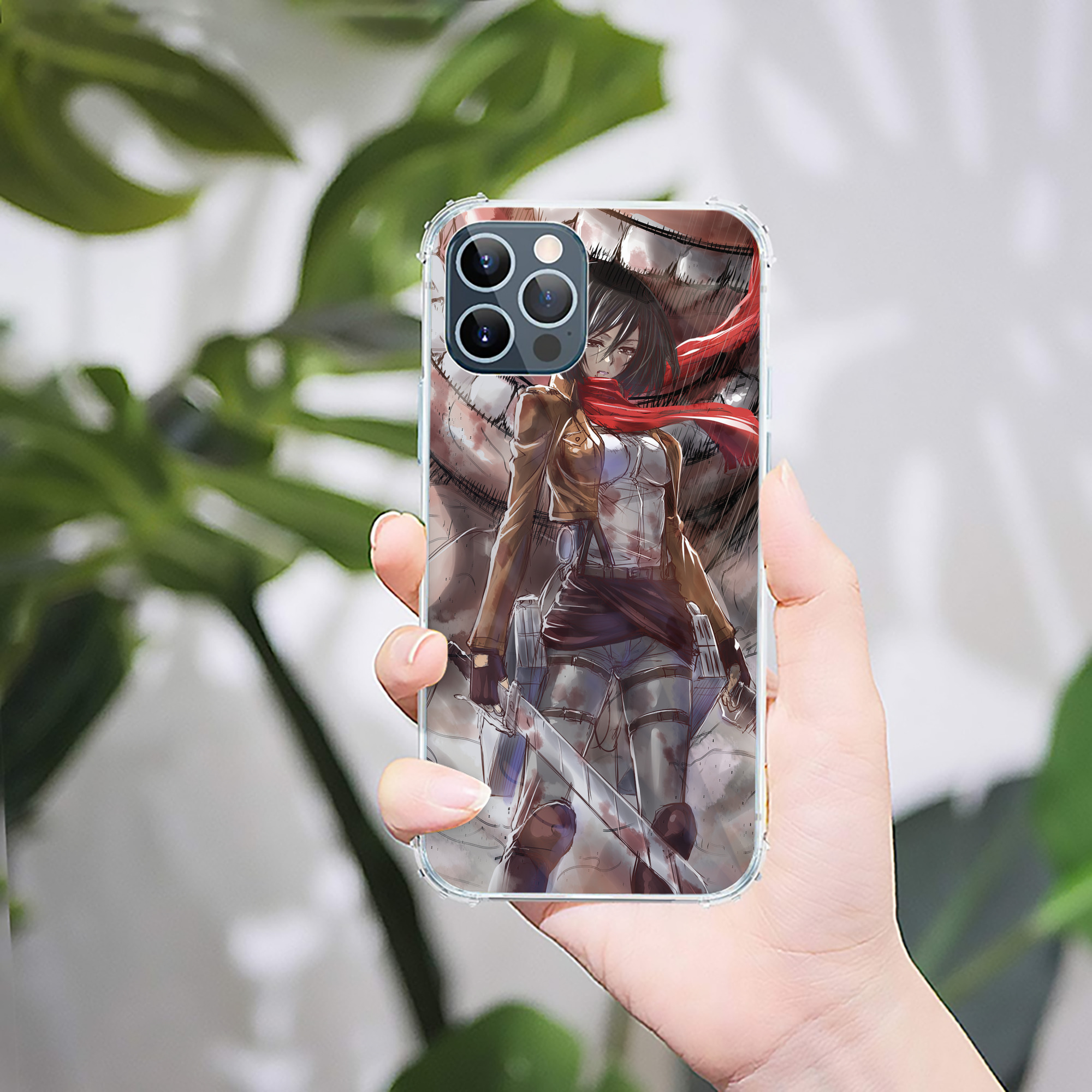 （画像用） 進撃の巨人 Attack on Titan 【iPhone 12シリーズ対応】透明スマホケース（クリアソフトケース）